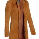 Women's Light Brown Real Suede Coat