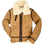 B3 Bomber Suede Leather Shearling Jacket