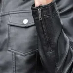 Black Leather Jacket Zip