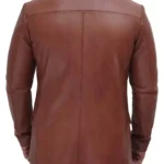 Mens Black LuxuTwo Button Blazerrious Leather Blazer