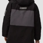 Black and Grey Classic Retro puffer Jacket