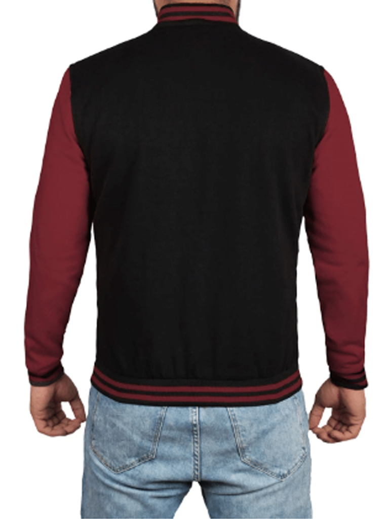 Black and Maroon Varsity Jacket