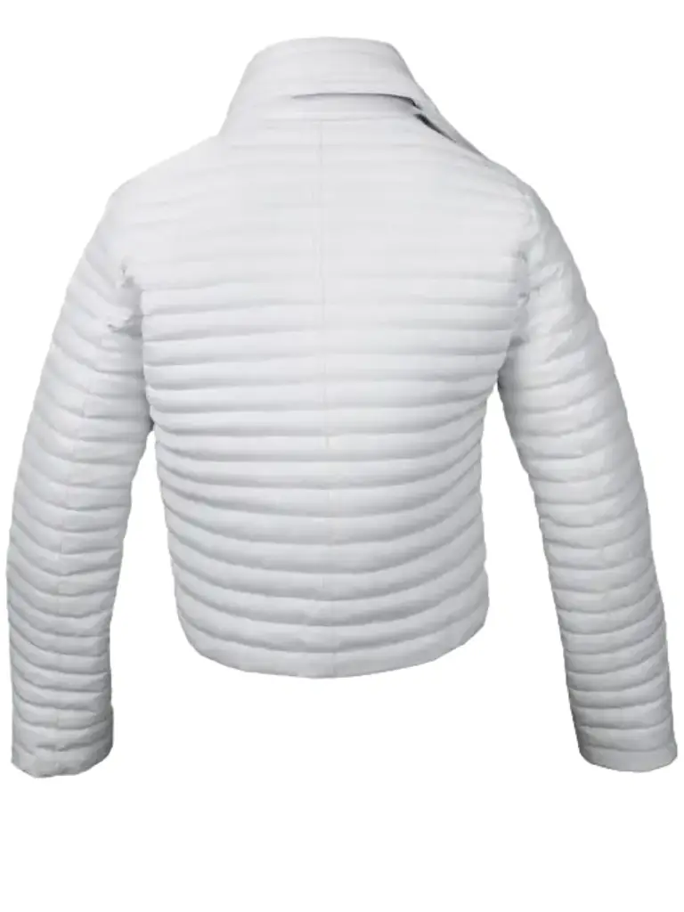 Woman White Puffer Jacket