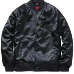Beat Boy Black Bomber Satin Jacket