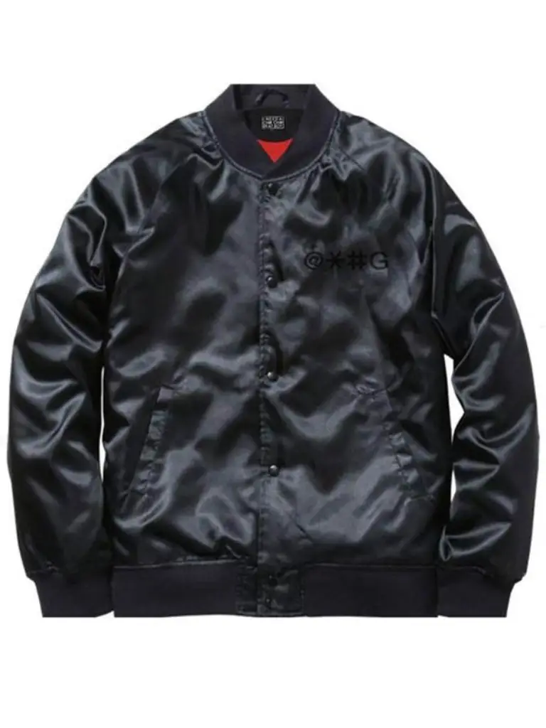 Beat Boy Black Bomber Satin Jacket
