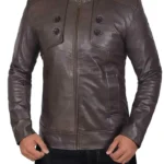Chocolate brown leather jacket