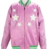 Womens Pink Bomber Jacket