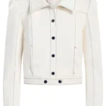 womens Contrast Stitch Leather Jacket