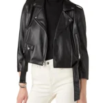 Womens Faux Leather Moto Jacket