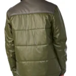 Faux Leather Puffer Jacket