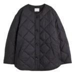 Womens Padded Black Quilted Jacket