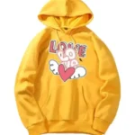 womens Heart Love Pullover Hoodie