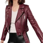Jessica Davis Maroon Jacket
