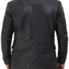 mens Leather Blazer black