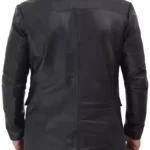 mens Leather Blazer black