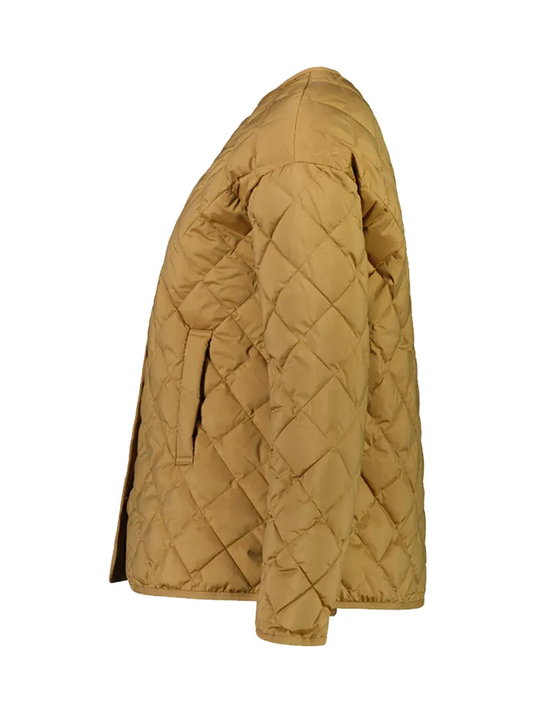 Chic Caramel Quilted Outerwear for Women