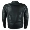 Black Leather Biker Jacket for Men