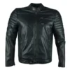 Men's Quilted Motorcycle Leather Jacket