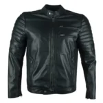 Men's Quilted Motorcycle Leather Jacket