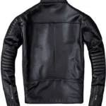 Men Black Leather Racer Jacket
