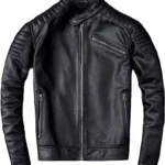 Mens Black Racer leather Jacket