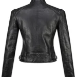 womens style Cafe Leather Jacket