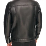 Mens Asymmetrical Faux-Shearling Jacket