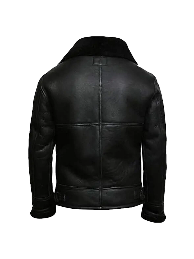 Mens Aviator Black Bomber Jacket