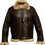 Mens Aviator B3 Sheepskin Bomber Leather Jacket