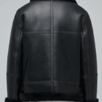 Mens avaitor Black Back Leather Jacket