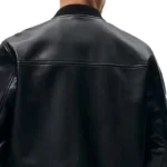 Mens Black Bomber Jacket back