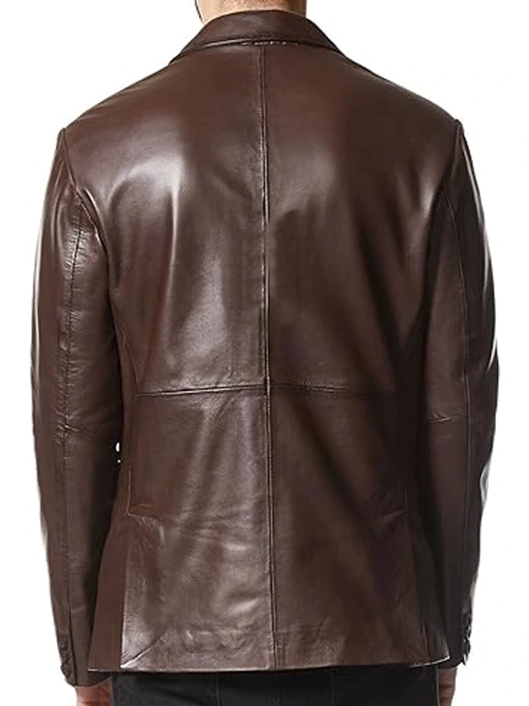 Mens Genuine Leather Blazer