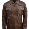 Mens Brown Sheep leather Jacket