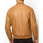 Mens classic Brown Tan Bomber Jacket