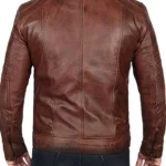 Mens Cafe Racer Distressed Jacket