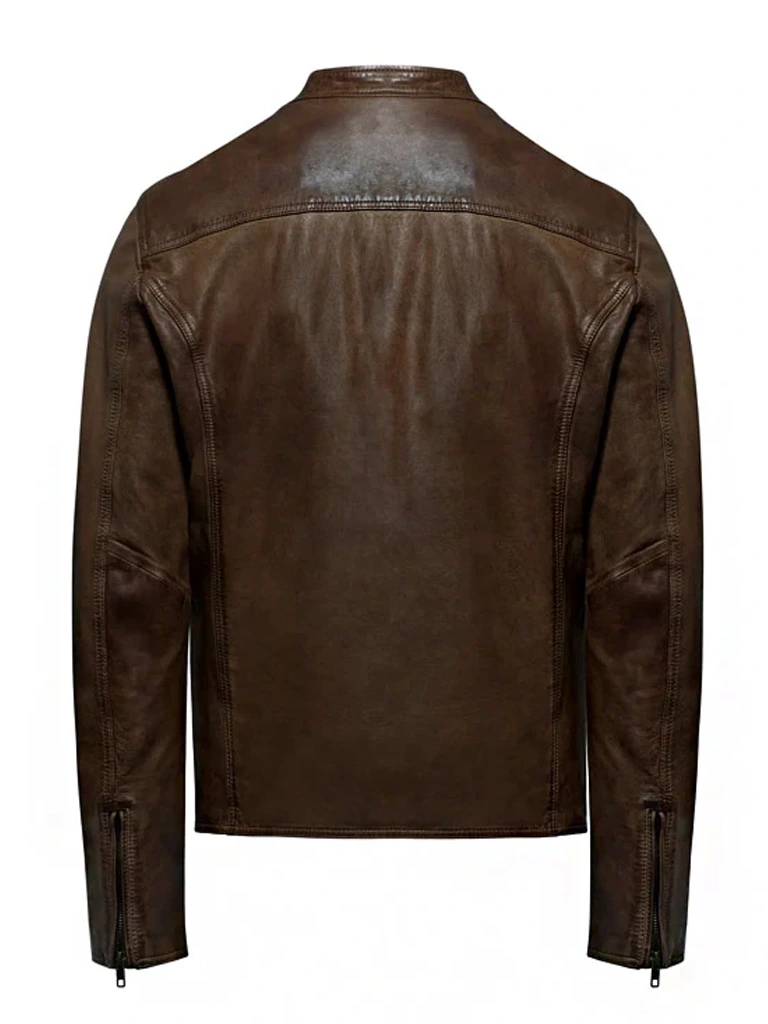 Chocolate Brown Leather Jacket