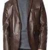 Mens Genuine Leather Blazer