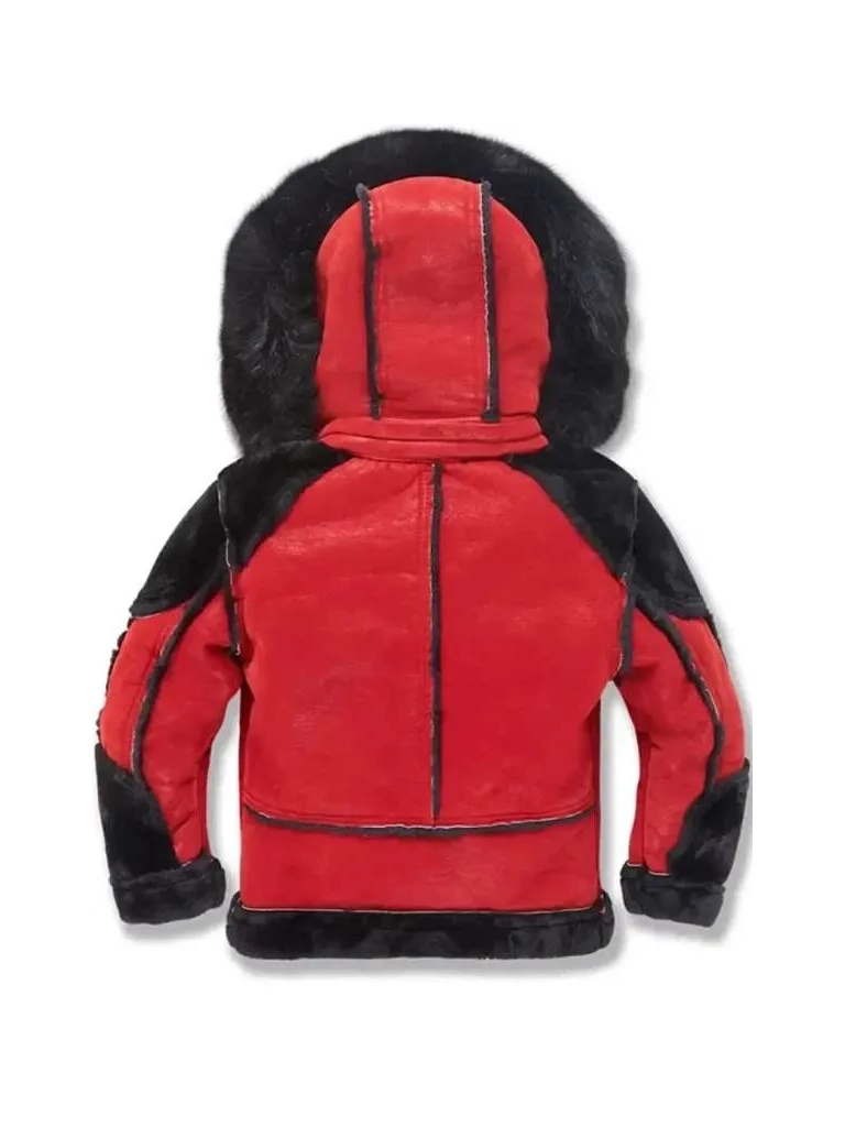 Men Insulated Hooded Fur Jacket