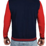 Mens casual Red and Navy Blue Varsity Jacket