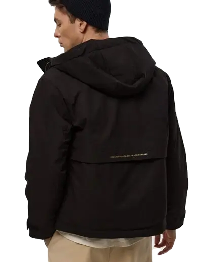 Mens Short Black Utility Puffer Jacket