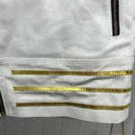 Slimfit White Leather Jacket