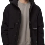 Mens Stylish Black Matte Finish Lightweight Puffer Jacket
