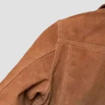 Mens Suede Leather Jacket Shoulder