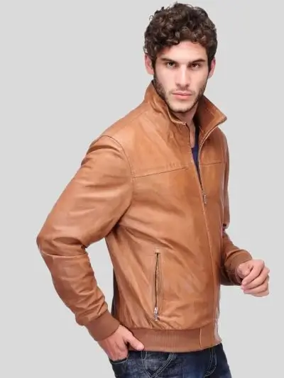 Mens Bomber Leather Jacket