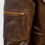 Mens Vintage Brown Sheep Leather Jacket