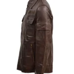 Mens Vintage Brown Sheep Leather Jacket