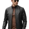 Mens cafe racer biker jakcet