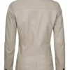 Beige Real Lambskin Leather Blazer