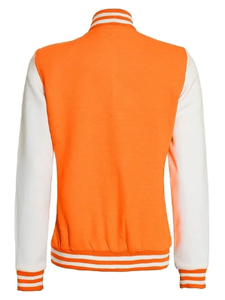 Orange White Varsity Jacket