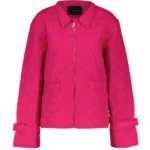 womens Pink Heart Quilted Jacket